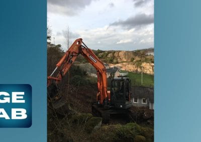 GE AB har en grävmaskin som klarar svåra markförhållanden