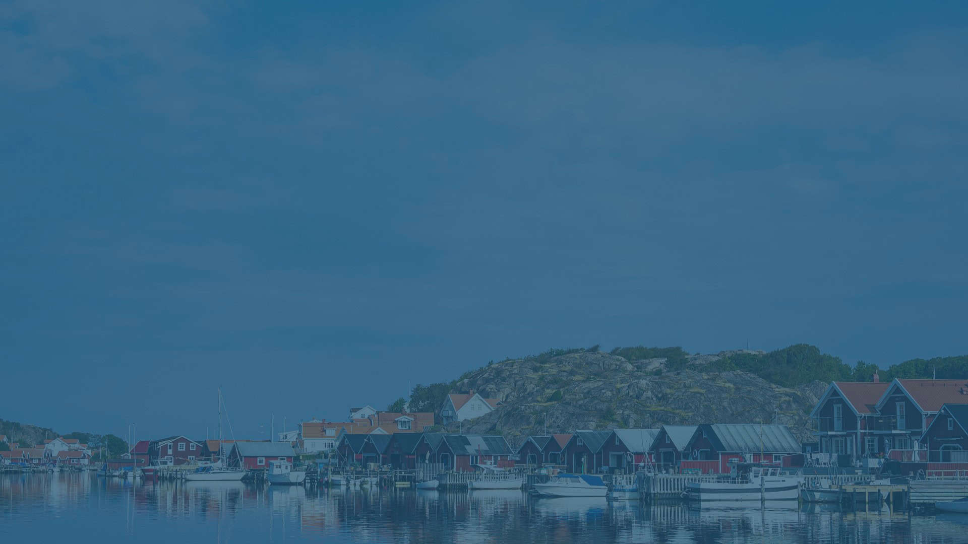 Vy över Hamburgsund i Tanums kommun
